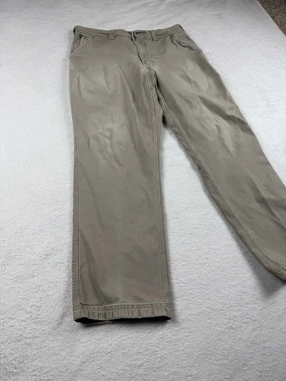 Duluth Trading Co. Flex Fire Hose Standard Fit Work Pants Tan 36x32